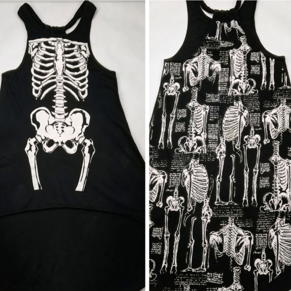 Heartless Skeleton Print Hi Low Dress - Picture 2 of 13